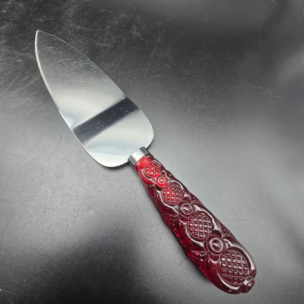 Avon Cape Code Pie Server Cake Knife by Regent Sheffield Red Gothic